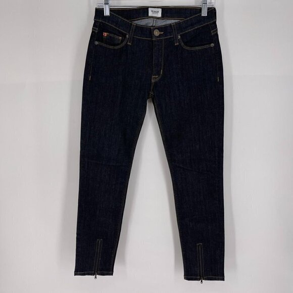 Hudson Denim - Hudson Womens Size 27 Juliette Refine Super Skinny Ankle Zip Dark Wash Jeans